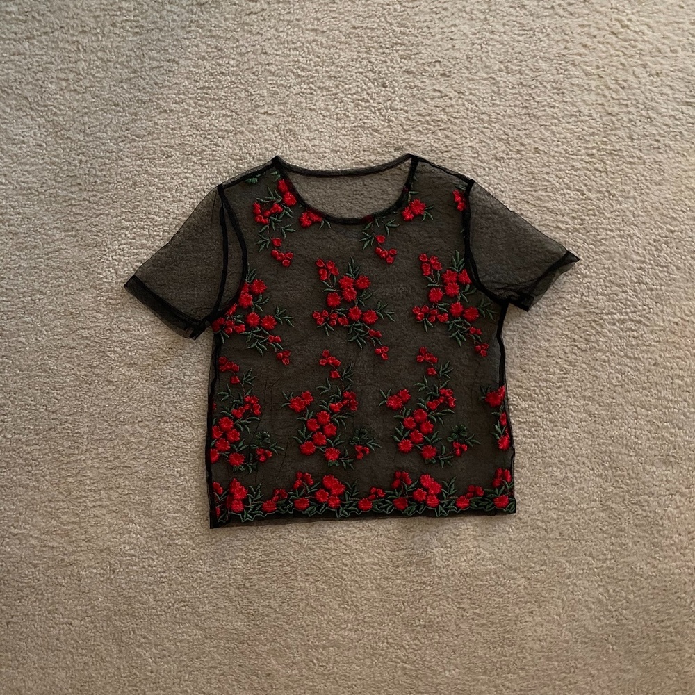 Flower Sheer Top